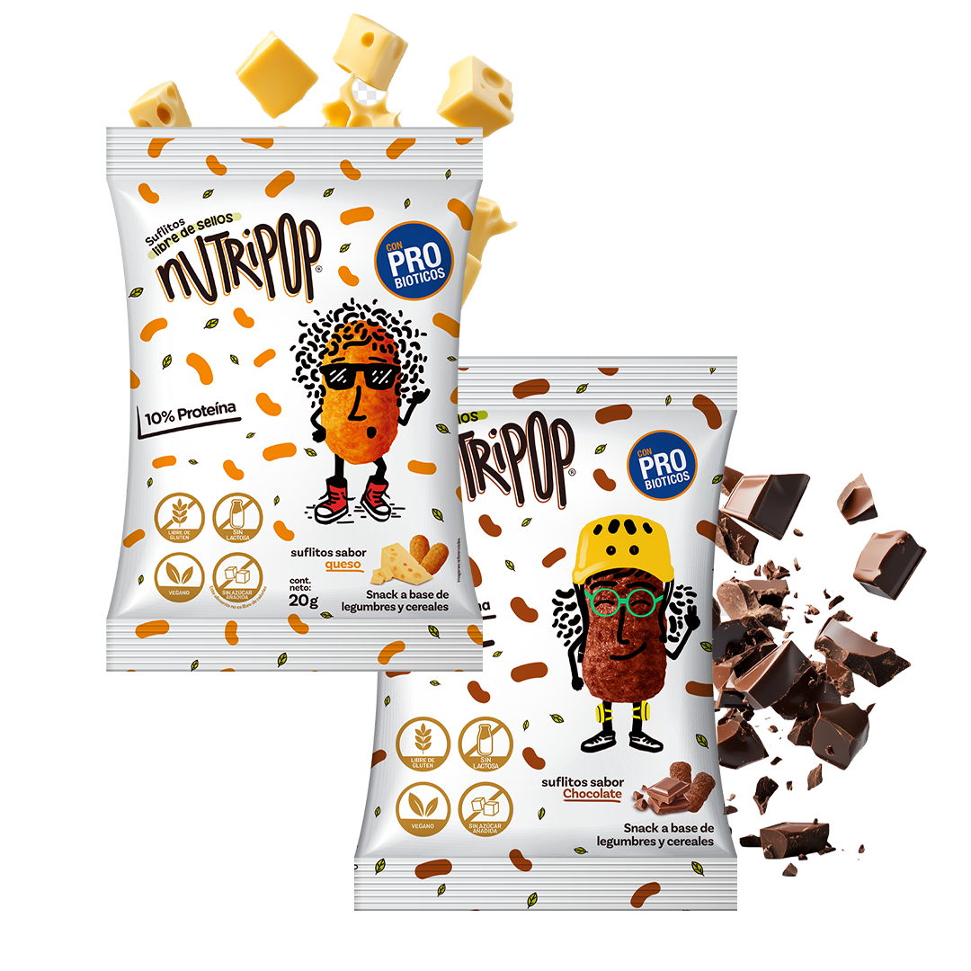 Pack Suflitos Sabor Queso y Chocolate 20grs (48 unidades)