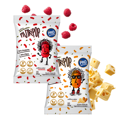 Pack Suflitos Sabor Queso y Frambuesa 20grs (48 unidades)