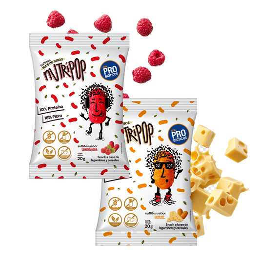 Pack Suflitos Sabor Queso y Frambuesa 20grs (48 unidades)